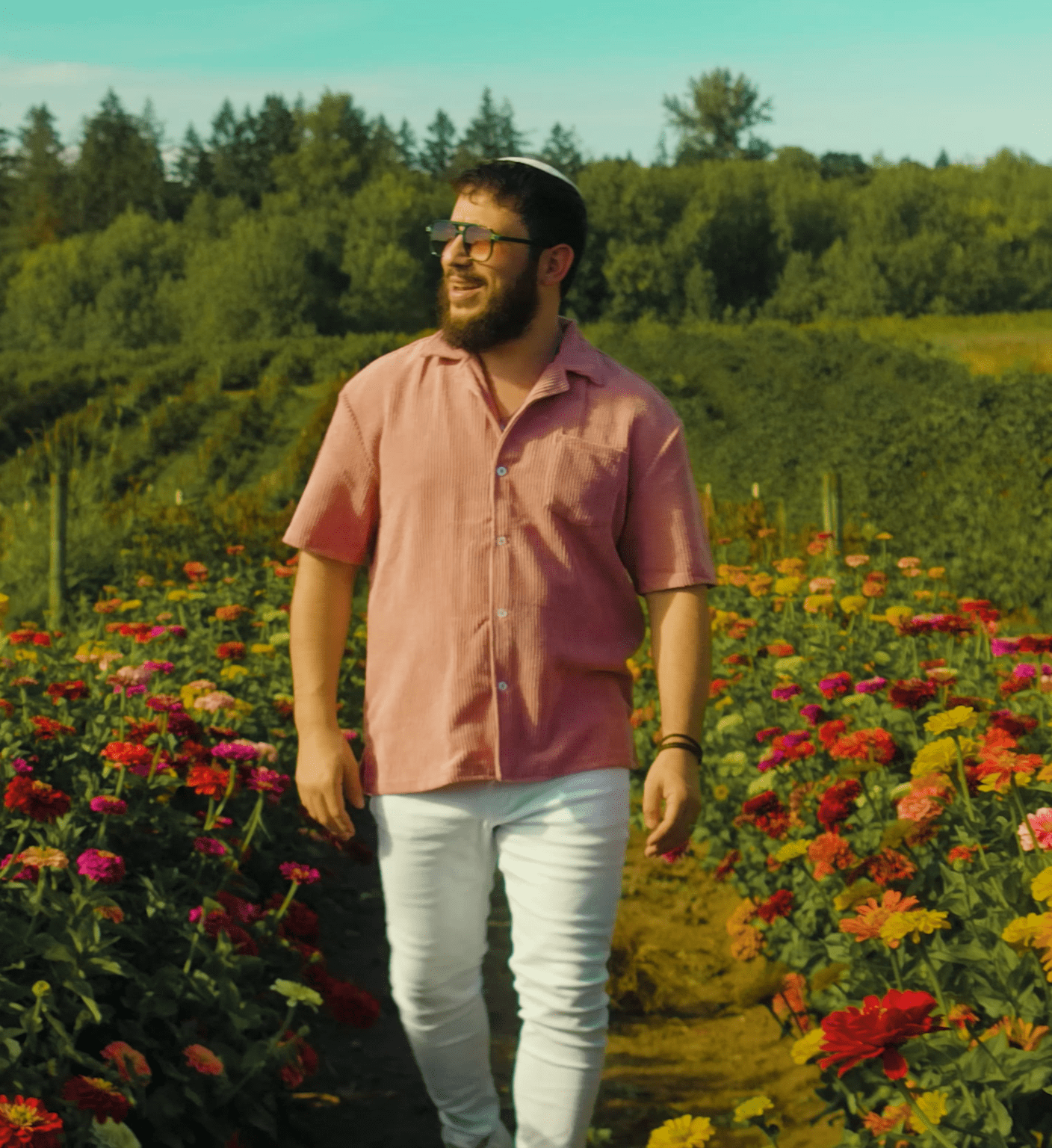 Flowers music video featuring Nissim Black